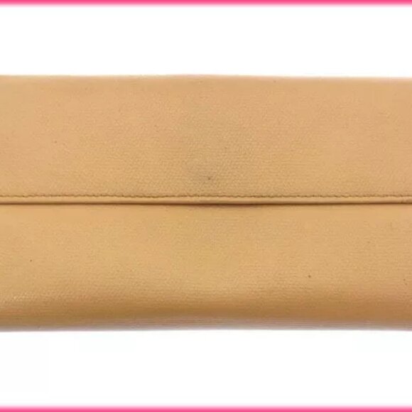 Chanel Wallet Purse Coco Button Beige Gold Woman Authentic - Picture 3 of 5